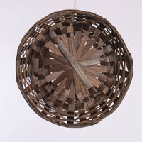 Brown Bamboo Round Basket 8"