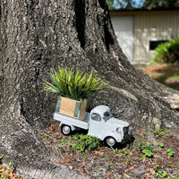 
              White Metal Vintage Pickup Truck Basket
            