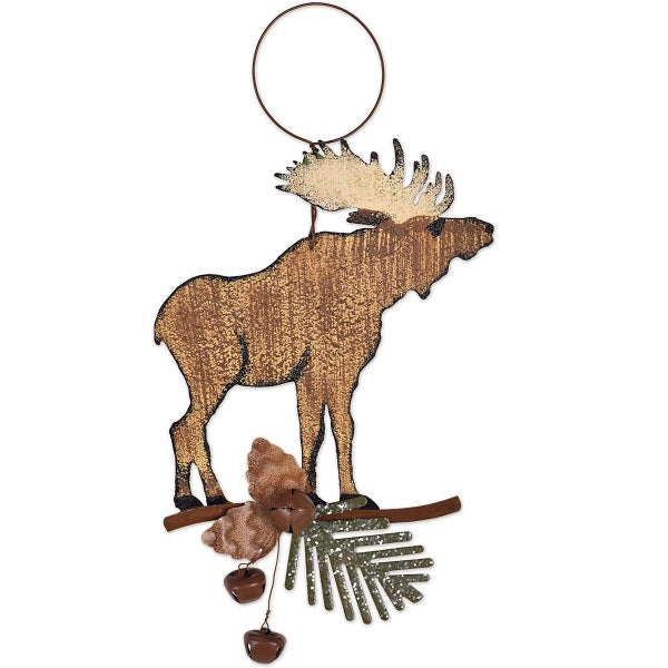 Moose Wall Decor or Ornament - Painted Metal