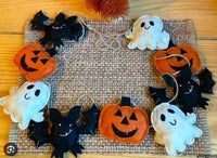 
              Bat-Pumpkin-Ghost 6ft Garland
            