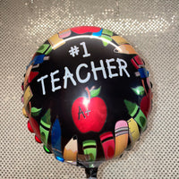 9" #1 Teacher Balloon