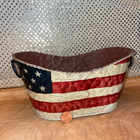 
              Patriotic Antique-look Flag Basket
            