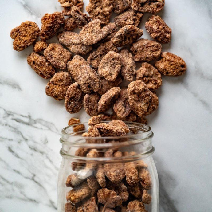 cinnamon frosted pecans