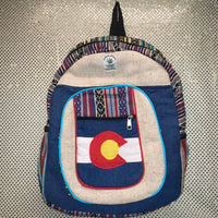 
              CO Flag Backpack w/Hemp - Blues
            
