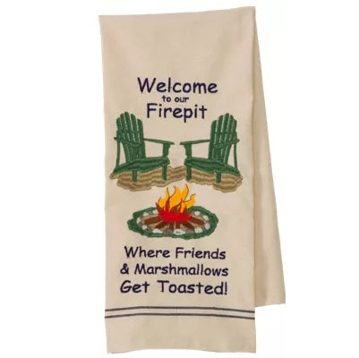 Welcome to our Firepit Dishtowel