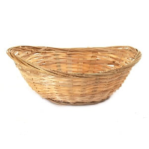 Oval Black Bamboo Basket