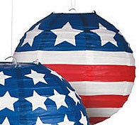 Patriotic Flag Hanging Paper Lantern