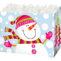 Smiling Snowman Basket Box - SMALL ONLY