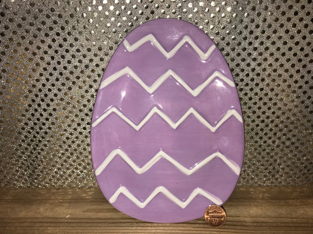 Ceramic Egg Plate - PURPLE ONLY