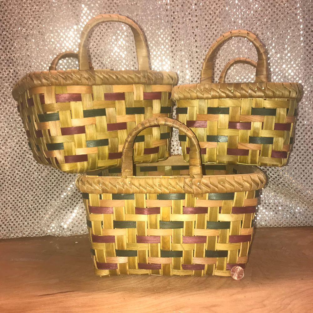 Multi-color Weave Square Basket (3 sizes)