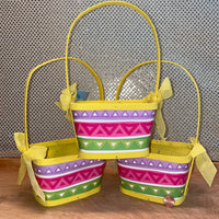Yellow Aztec Accents Easter Basket
