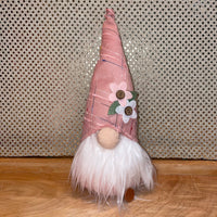 Gnome with Pink Flowered Hat