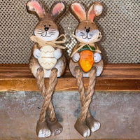Bunny Shelf Sitter with Egg or Carrot