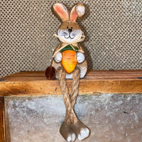 Bunny Shelf Sitter with Egg or Carrot