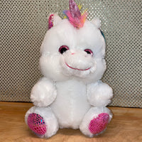 White/Pink Unicorn Plush 10"
