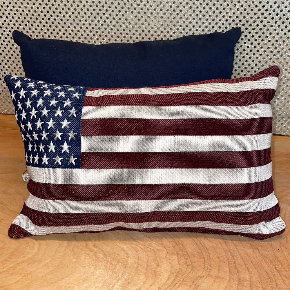 American Flag Tapestry Pillow
