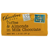 Chocolove Toffee & Almonds in Milk Chocolate Bar 1.3oz
