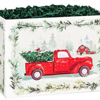 Tree Farm Christmas Truck Basket Box - SMALL ONLY