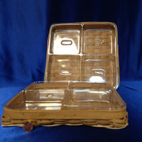 Chipwood Tray w/4 section insert