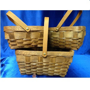 Chipwood Basket w/drop handle (3 sizes)