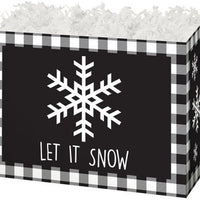 Let It Snow Plaid Basket Box - SMALL ONLY